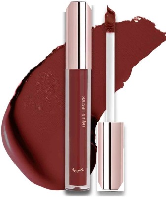 Emijun Long Wear Waterproof Longlast Liquid Matte Lipstick(dark maroon, 3 ml)