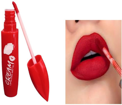 Luipui new liquid red matte lipstick for pretty woman pack of 1(red, 6 ml)
