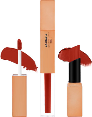 AFARAXIA MATTE FINISH RED LONG LASTING AND WATERPROOF LIPSTICK(RED, 7 ml)