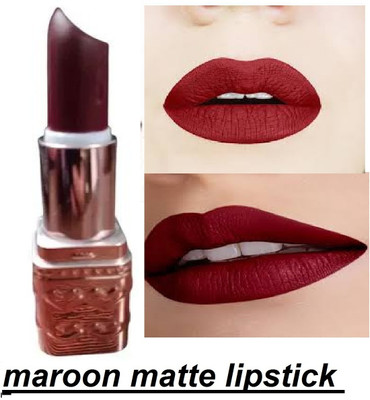 Luipui maroon matte lipstick awesome pack of 1 waterproof(maroon, 6 g)