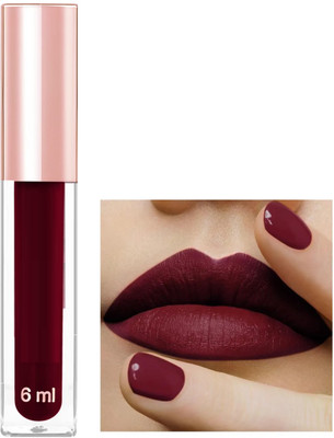 ADJD Waterproof Long lasting Liquid matte Lipstick Non Transfer Matte(MAROON, 6 ml)