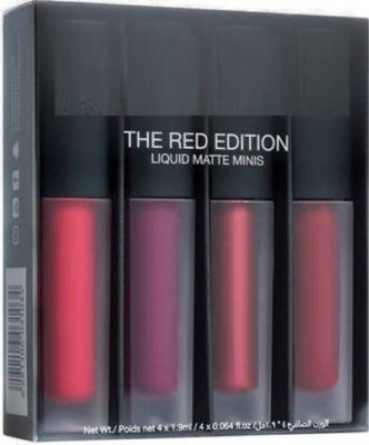 glamblush RED EDITION 4 IN 1 LIQUID LIPSTICKS(MULTICOLORED, 12 ml)