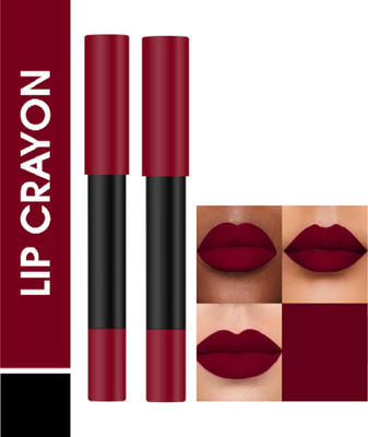 Luipui CREAMY LONG LASTING, FULL COVERAGE LIPSTICK FOR ALL DAY WEAR PACK OF 2(RICH HIGH - 12, 8 ml)