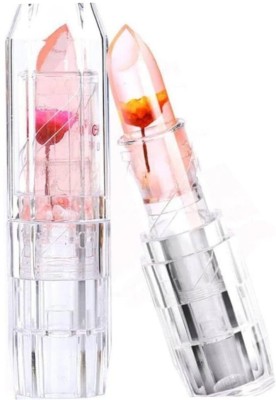 beinina Magic Jelly Flower Lipstick Temperature Colour Changing Lipstick Pack of 1 Pcs(Transparent Clear Flower Lipstick, 9 g)