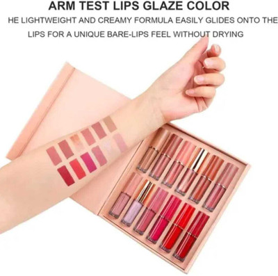 brown blush Velvet Matte Lipstick Set - 12 Pcs Assorted Shades(Multicolor, 2.5 ml)