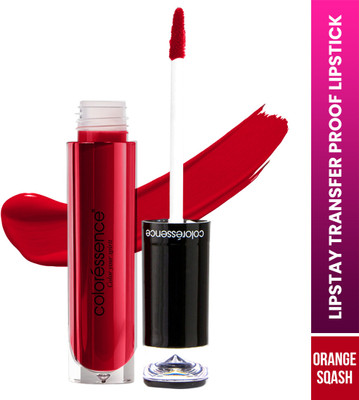 COLORESSENCE Lipstay Transfer Proof Matte Finish Highly Pigmented Deep Color Liquid Lipstick(Orange Sqash, 4 ml)