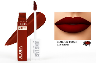 BLUSHIS Super Stay Waterproof Longlasting Sensational Liquid Lipsticks Set 1 pc(Maroon, 6 ml)