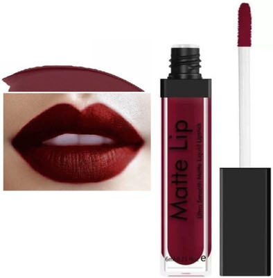 DARVING Transfer Proof Matte Liquid Lip Color Bold Party Lipstick(MAROON, 6 ml)