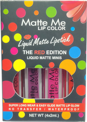 Lenon Lip Color Liquid Matte Lipstick The Red Edition Non Transfer(Red, 8 ml)