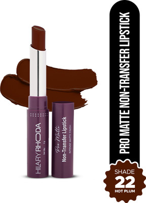Hilary Rhoda Pro Matte Non-Transfer Lipstick | Waterproof Lipstick | Non-Transfer Lipstick(Hot Plum, 2 g)