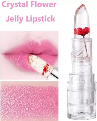 Latixmat Waterproof Jelly Flower Crystal Glossy Lipstick For Women & Girls(pink, 3.6 g)