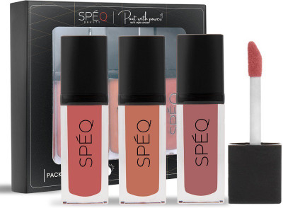SPEQ BEAUTY Pout with Power |Matte Liquid Lipstick Combo Set of 3 for Women |5ml each(Lit Luxe, 5 ml)