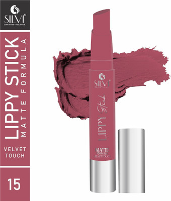 SILVI Lippy Stick Smudgeproof Lip Crayon|Non-Drying & Transferproof|Highly Pigmented(Crimson Red, 2.5 g)