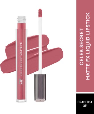 C2P Professional Makeup Celeb Secret Matte Pink Liquid Lipstick Smudge-Proof Long-Lasting Up to 8 Hrs(Pranitha 25, 2 ml)