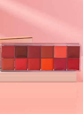 SEUNG BEST 12 SHADES LIP CREAM PALETTE MATTE FINISH(MULTICOLOR, 12 g)