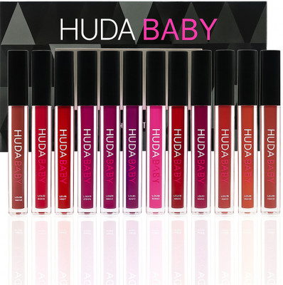 HUDA BABY BEAUTY Lipstick Matte Waterproof Liquid Lipsticks Set of 12(Multi color, 60 ml)