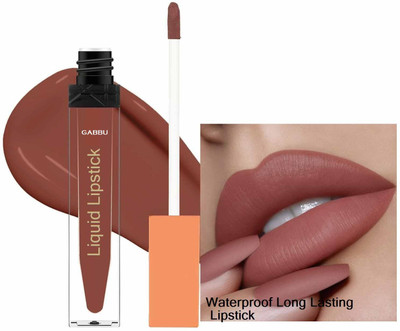 GABBU Waterproof Long Lasting & Matte Finish | Smudge-Proof & Waterproof Lipstick.(LIGHT BROWN, 6 ml)