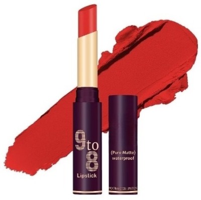 COLORS QUEEN All Day Long | Pure Matte Waterproof Lipstick(Bright Coral, 3.2 g)