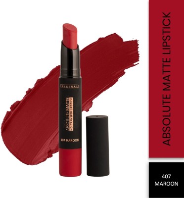 HUZURLU bsolute matte non transfer lipstick(MAROON, 3.5 g)