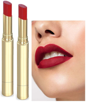 Latixmat Combo Professional Long Lasting Weightless Matte Waterproof Lipstick(Red, 5 g)