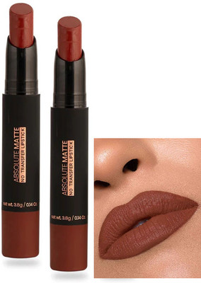 ADJD Combo Absolute Matte Non Transfer Premium Lipstick coffee brown(coffee brown, 7 g)