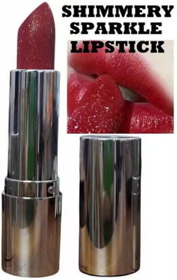 Yuency Glitter Lipstick Long-lasting Non-stick Cup Matte Lip(RED, 3.8 g)