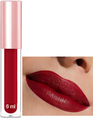 Emijun Matte Liquid Lip Lipstick Lightweight & Transferproof Dark red(Dark red, 6 ml)