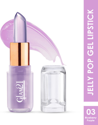 Glam21 Jelly Pop Color Change Fruity Gel Lipstick Soft Lips | Waterproof Glossy Finish(Blueberry Purple, 3.5 g)