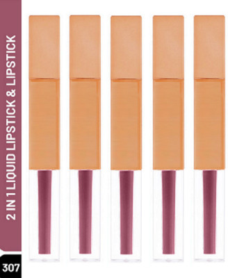 Luipui AMAZING LIQUID MATTE QUICK DRY & HIGH PIGMENT FOR ALL DAY WEAR PACK OF 5(CASTRO 1, 35 ml)