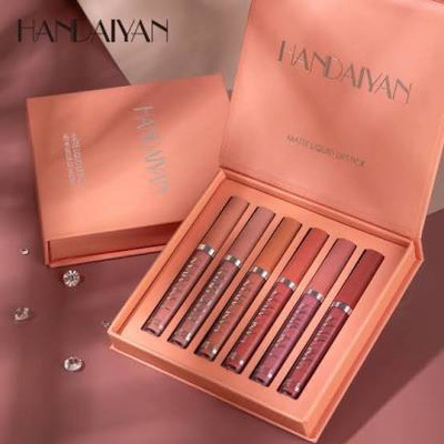 HANDAIYAN Tranding Handiyan lip set of 6 long lasting & Liquid Matte Lipstick Set(Multi Colour, 15 ml)