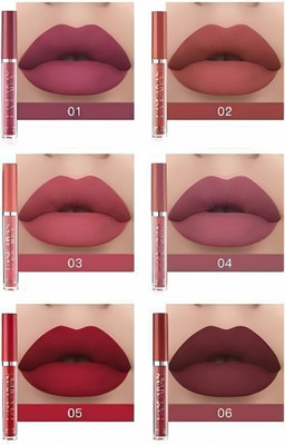 kHUDAt Pillow-Soft Matte Lip Colors - Non-Drying 6 Pack(maroon, 7.72999999999994 ml)