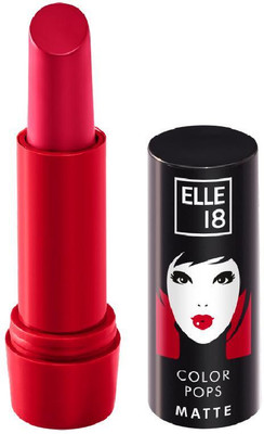 ELLE 18 Color Pops Matte Lipstick, Rockstar Red, Moisturising, Infused with Jojoba Oil(Rockstar Red, 4.3 g)