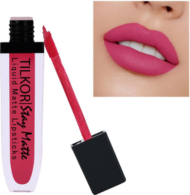 TILKOR Super Stay Water Proof Long lasting Sensational Liquid Matte Lipstick(PINK, 8 ml)