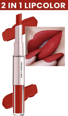 luzimaisa 2 in 1 Non Transfer Lip Gloss & Lipstick(Matte Red, 7 ml)