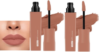 ADJD Combo One Swipe Application Non Transfer Liquid Lipstick for Women sultry(Peach, 15 g)