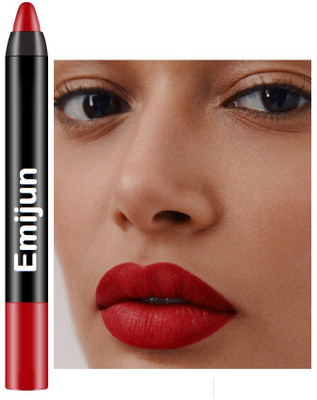 Emijun Long Lasting, Waterproof, Super Stay Lip Crayon(Chilli Red, 3.4 g)