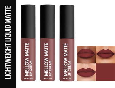 Luipui CRUSH SUPER STAY LONG LASTING, FULL COVERAGE & SMUDGE PROOF LIPSTICK PACK OF 3(CORAL SENSE - 19, 18 ml)