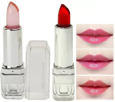 Yuency PERFECT AND NATURAL AUTOMATICALLY COLOR CHANGE GEL LIPSTICK(pink,red, 7.2 g)