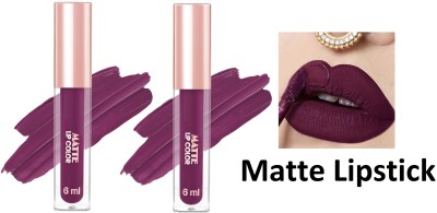 Latixmat Non-Transfer and Waterproof Matte FInish Lipstick For Woman(Dark Berry, 12 ml)