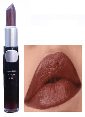 Luipui best 2 in 1 brown matte finish lipstick pack of 1(brown, 6 g)