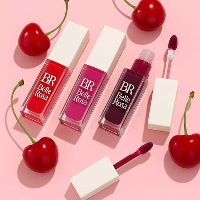 BR Belle Rosa 4 Shades of Red – 4 in 1 Mini Liquid Matte Lipstick Kit(Classic Red, Fuchsia, Dark Wine, Dark Red with Cherry tone, 6 ml)