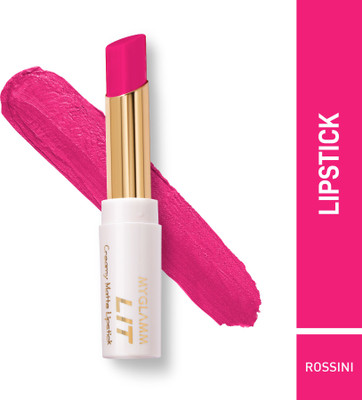 MyGlamm LIT Creamy Matte Lipstick(Rossini, 3.7 g)