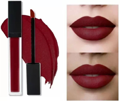Yuency Liquid smooth matte finish non-transfer lipstick waterproof(maroon, 6 ml)