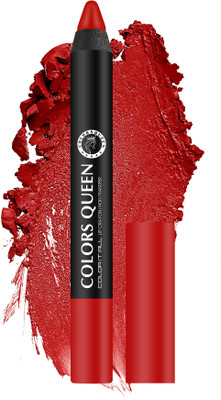 COLORS QUEEN Color It All Highly Pigmented Long Lasting Non Transfer Matte Crayon Lipstick(Smoke Red, 3.5 g)