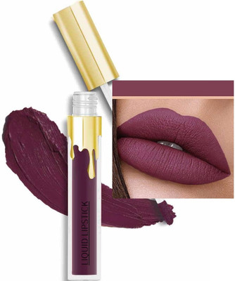 GABBU Non Transfer Smudge Proof Long-lasting Sensational Liquid Matte Lip Color(Maroon, 5 ml)