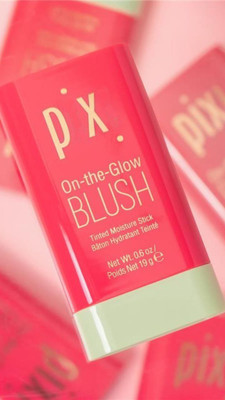 LACASA BEAUTY CARE Pixi On The Glow Blush - Ruby | Hydrating Cheek & Lip Tint | 17g(Red, Ruby)