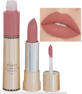 GABBU NEW MATTE FINISH LIQUID AND CRAYON 2 IN 1 LIPSTICK WATERPROOF(brown, 8 g)