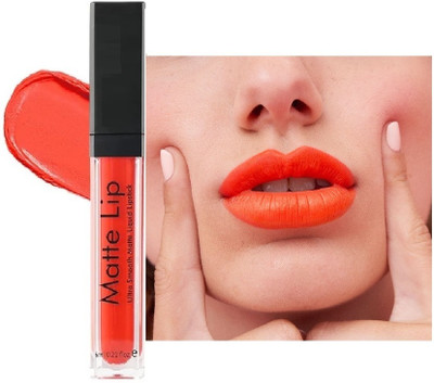Libline Waterproof Long lasting Velvet Matte Non-Drying Lipstick(ORANGE, 6 ml)