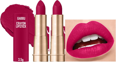 GABBU Non Transfer Crayon Lipstick Matte Finish(rani pink, 7 g)