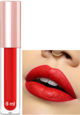 tanvi27 NON TRANSFER KISS PROOF MATTE FINISH LIQUID LIPSTICK(RED, 6 ml)